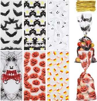 60% Off 150 PCS Halloween Candy Bags with Twist Ties! 